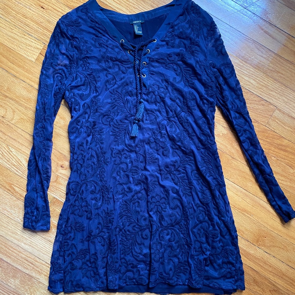 Forever 21 Blue Lace Dress